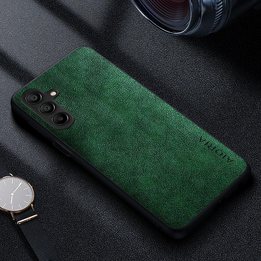 Чехол для Samsung Galaxy A16 Premium Luxury кожаный чехол для телефона Funda Retro Business Style Solid color capa