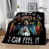 Eddie Munson Printed Flannel Throw Blanket Soft  Cozy for Home Travel Bedding Perfect Birthday Gift