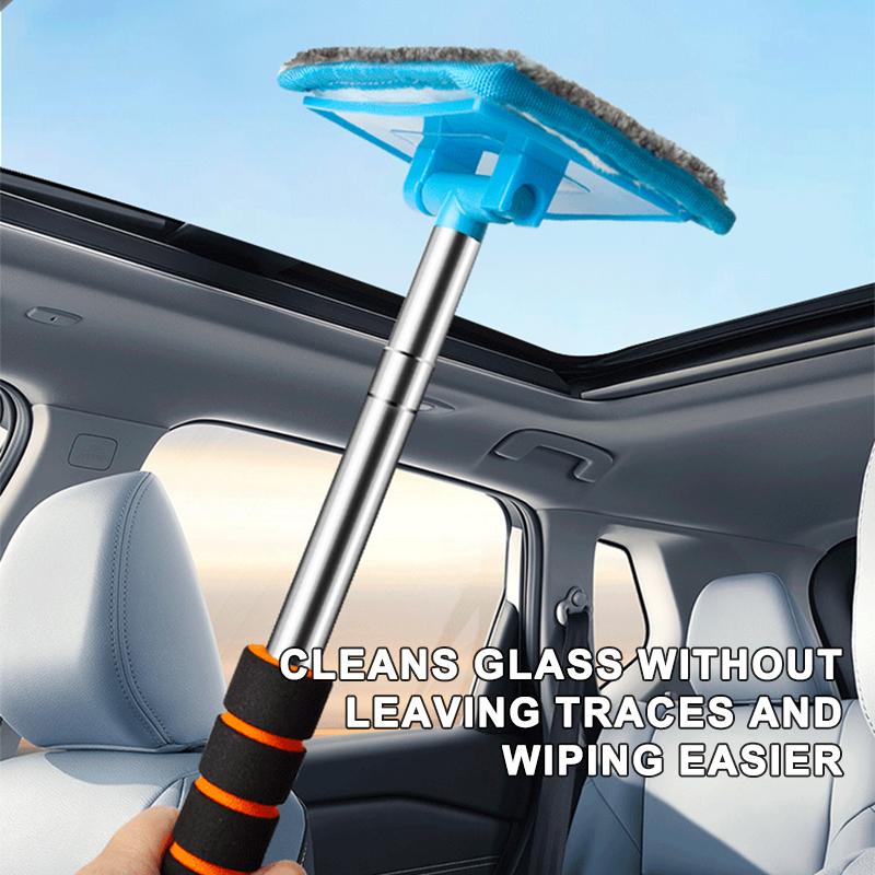 Seametal Car Front Windshield Defogging Brush Telescopic Long Handle Car Household Glass Clean Brushes Dust Remover Tool