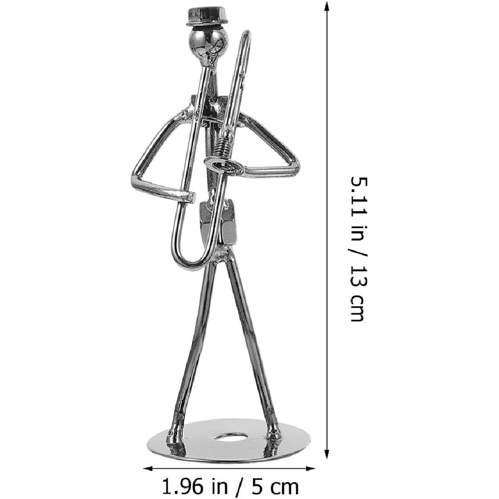 ARTIBETTER Декоративная скульптура Музыкант, Набор из 4 акцентных фигурок, Железная модель фигурки музыкальной группы, Статуя музыканта-гитариста для Хэллоуина