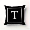 Minimalist Letter Pillow Cover Single Alphabet Print Cushion Case Personalized Initial Decor Pillow for Home  Dorm