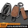 Leather Car Metal Key Case Cover Shell for Mercedes Benz A B C E Class GLS GLA GLK GLC CLS CLA AMG W204 W205 W212 W463 W176
