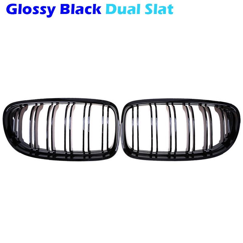 Рифмированная передняя решетка для почек, бампер, одинарная и двойная решетка, подходит для автомобиля BMW 3 серии E90 E91 2009-2012 LCI