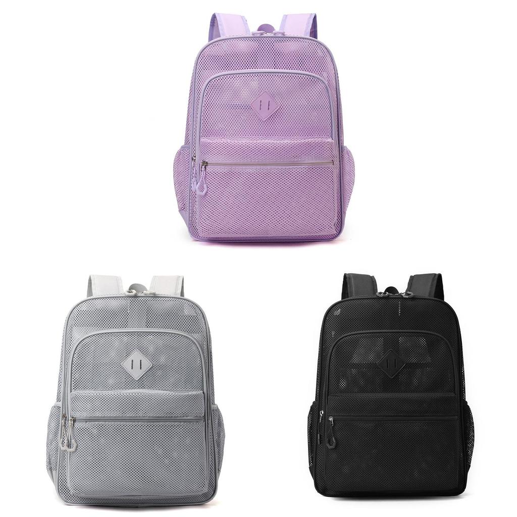 Modern Mesh Laptop Backpack With Breathable Polyester For Students And Travel