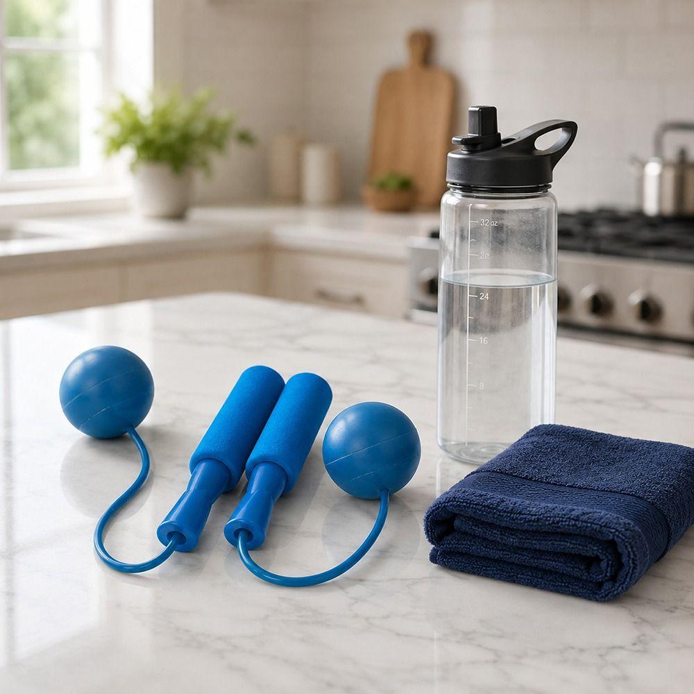 Blue Pink Color Option Weighted Jump Rope Cordless Skipping Rope  Indoor Fitness Training