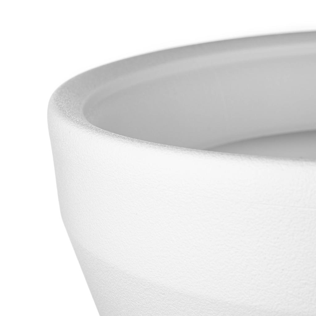 KADAX Doniczka Donica Duża Osłonka Na Kwiaty 39cm Okrągła Ogrodowa Kwietnik Biała