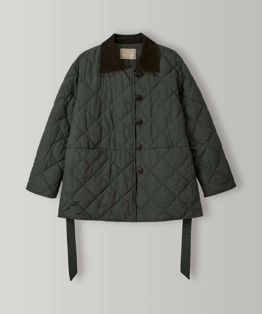 CHERI AUBE Odette Quilted Jacket-Khaki