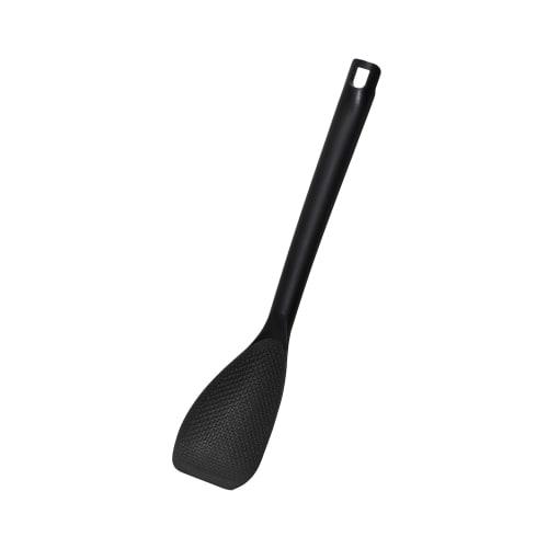 PEARL METAL Stir-fry Rice Paddle, Turner, Spatula, Spoon, Nylon, Double Embossed, Dishwasher Safe, Made In Japan, Black, for Chinese Houses, CC-1563