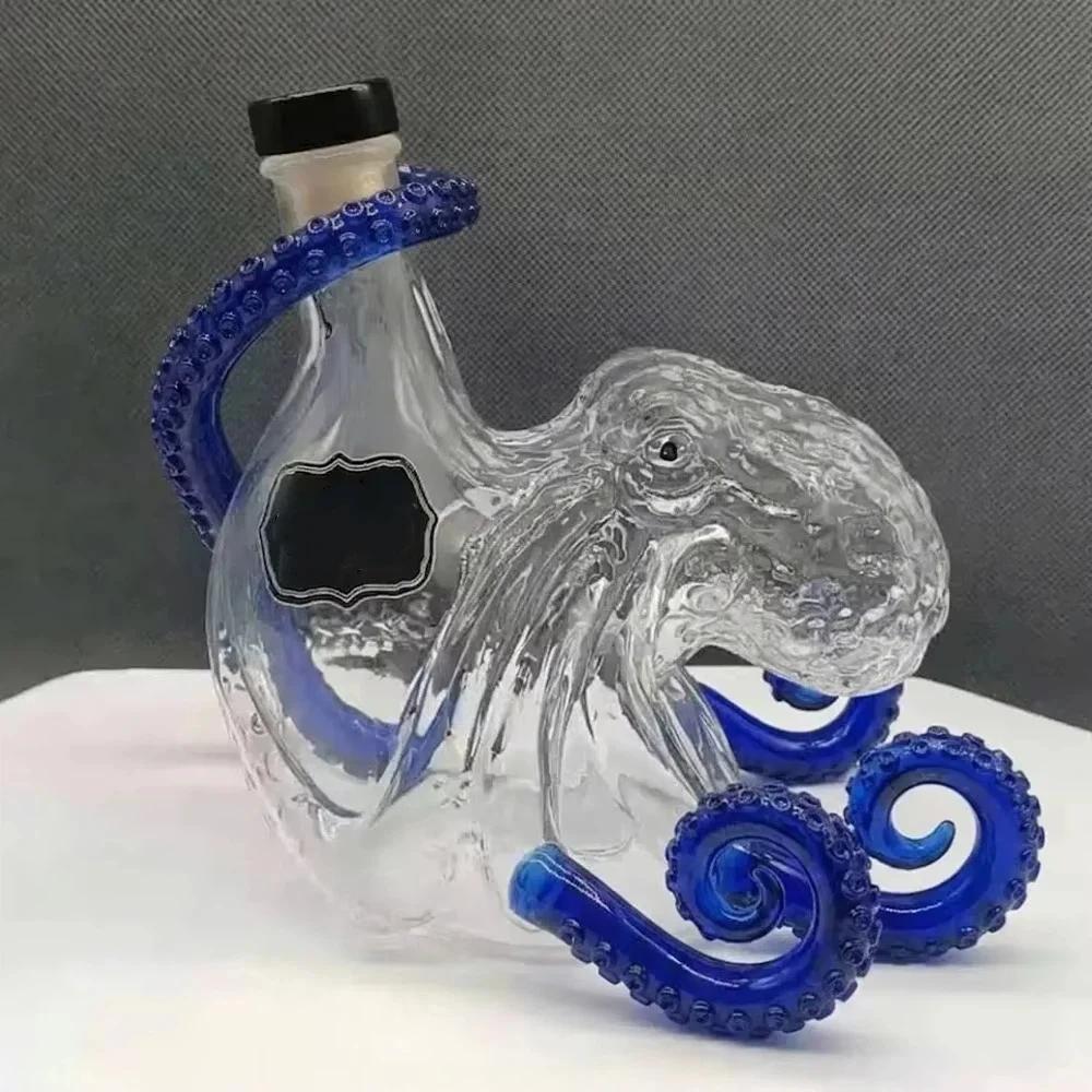 Стеклянная Бутылка Морское Чудовище Осьминог Ром Винная Бутылка Украшение Бар Любители Вина Коллекция Искусства Украшение Декантер Вино
