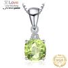 Jewelrypalace 1 .1ct Genuine Natural Peridot 925 Sterling Silver Pendant Necklace For Woman Fine Jewelry Gemstone Choker No Chain