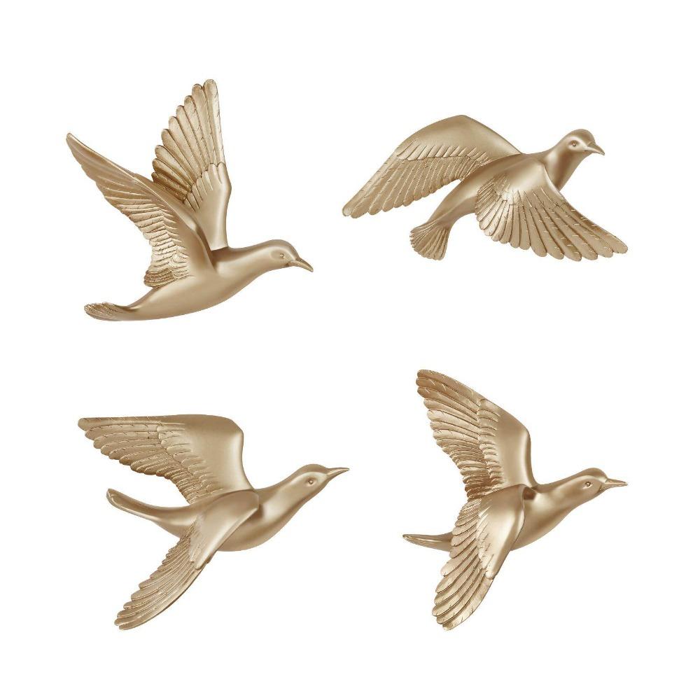 European-style Three-dimensional Bird Wall Decoration Swallow Wall Hanging Abstract Animal Ornaments Home Wall Decoration