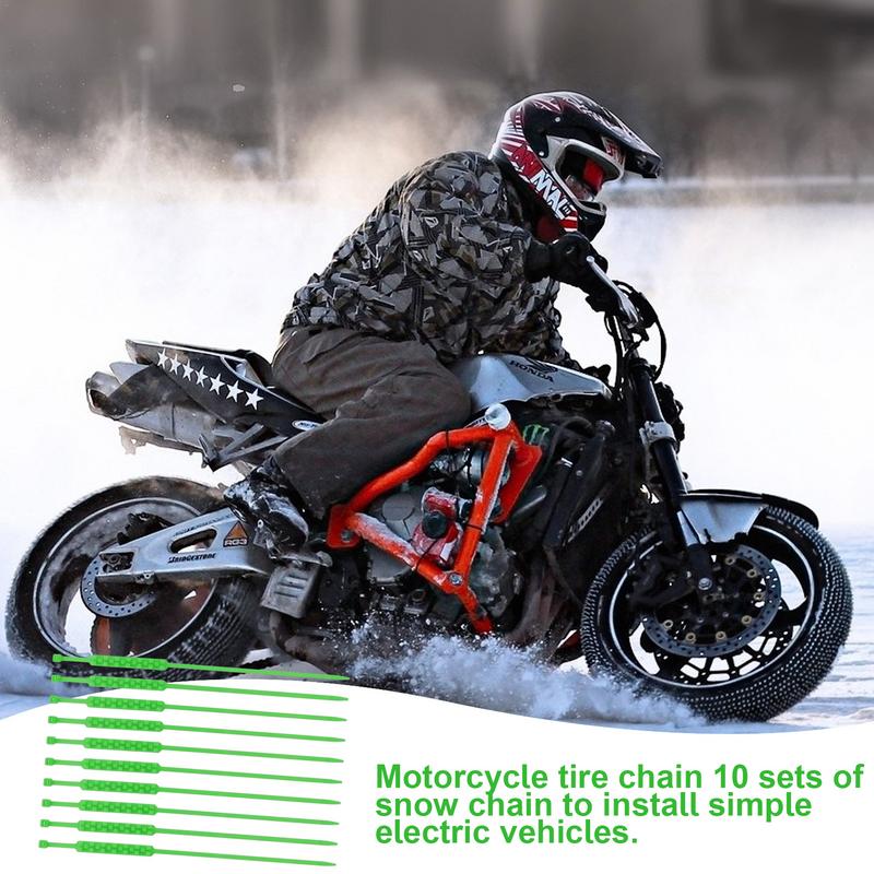 Автомобильные цепи противоскольжения Цепи противоскольжения для мотоциклов Нейлоновые цепи противоскольжения Зимние принадлежности для езды на велосипеде по снежной песчаной дороге