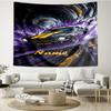 Custom Name Racing Print Tapestry, Backdrop, Easy Setup, Ideal for Bedroom, Office & Living Room, with Aesthetic Wall Hanging Decor.