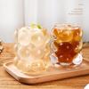 Iridescent Bubble Glass Candle Holder, Vintage Textured Vase for Home Decor & Wedding Centerpieces