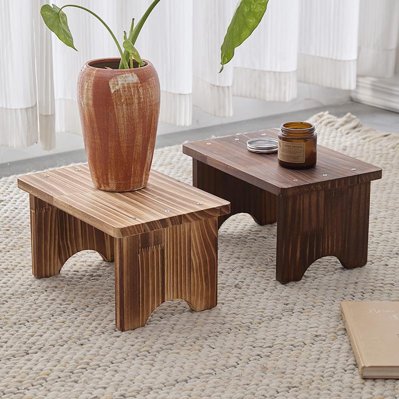 1шт стул шикарный домашний скамейка украшение из цельного дерева ретро гостиная пеленальный столик маленький табурет