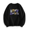 Men's Trendy Round Neck Sweatshirts for Autumn and Winter Plus Velvet Printed Hooded Tops Fashionable Spring and Autumn Tops