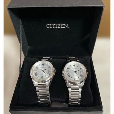 Б/у мужские парные часы Citizen CB1110-61A ES9370-62A