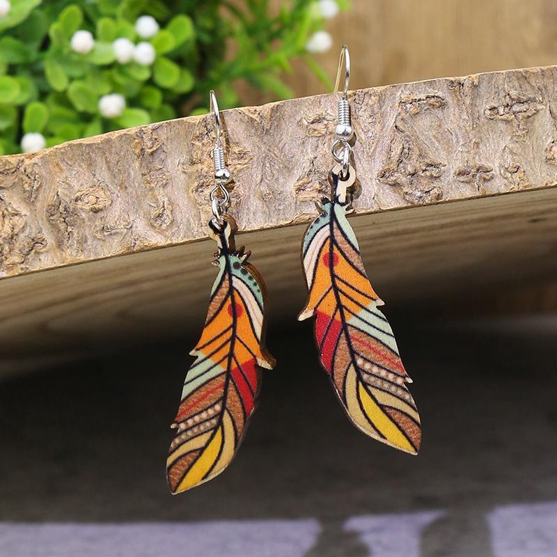 Bohemian Geometric Tassel Earrings: Ethnic Style Shell Water Drop Jewelry for Women
