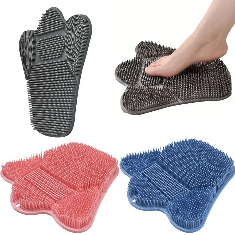 Extra-Large Foot Scrubber Mat Soft Bristles Shower Feet Cleaner Exfoliating Foot Brush Shower