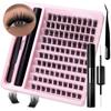 10 Rows Of Large-Capacity Single-Cluster False Eyelashes Set, Natural Segmented Multi-Hair Daily Diy Grafting Eyelashes