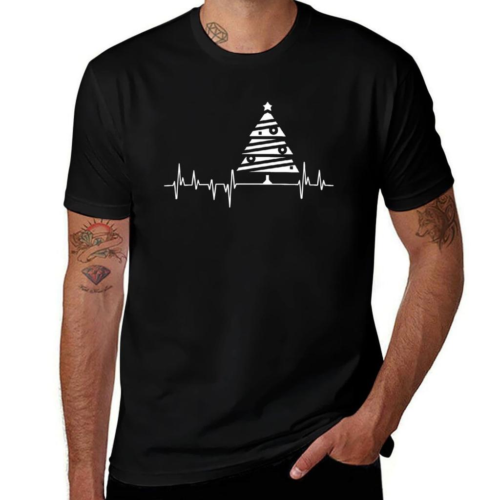 heartline tree christmas TShirt Mechanic Work Tee Shirt