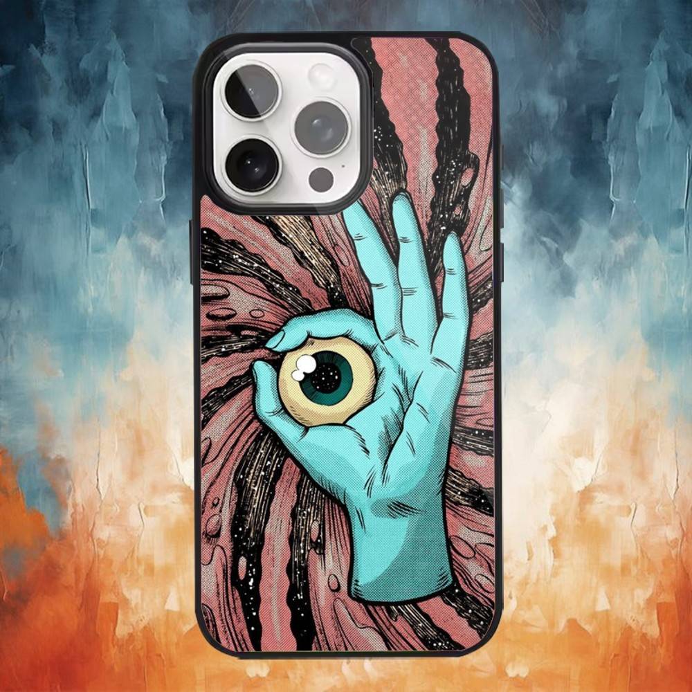Чехол для телефона с рисунком "Арт глаза" для iPhone 17, 16, 15, 14, 13, 12, Plus, Pro, Max для магнитной беспроводной зарядки Magsafe