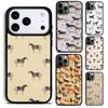 Чехол-коллаж с узором из лошадей для iPhone 17 16 15 Pro Max Air 14 13 12 11 Plus Ударопрочный чехол