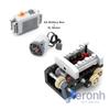 High-tech Simple 6 Speed Sequential Gearbox Set MOC Building Blocks Compatible with Power Functions Kit Technical Bricks Kid Toy