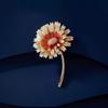 Retro Elegant Sunflower Brooch, High-End Female Delicate Daisy Brooch, Niche Design Sense, Pin, Jacket With Accessories