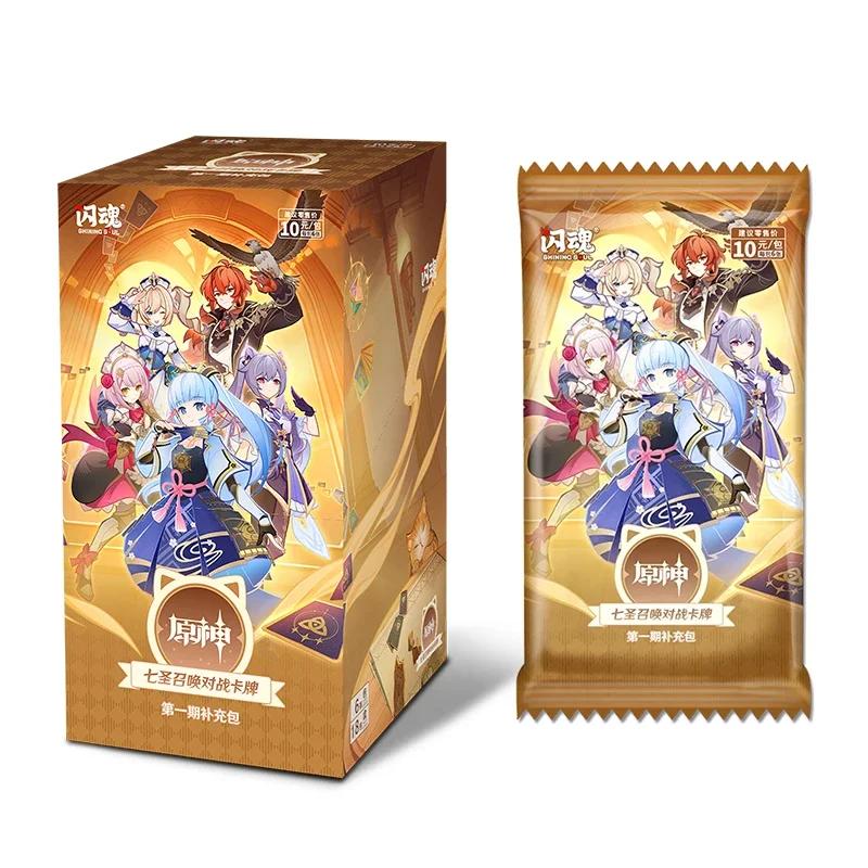 Original Genshin Impact Card Genius Invokation TCG Battle Card Hu Tao Raiden Shogun Anime Character Collection Card Kid Toy Gift