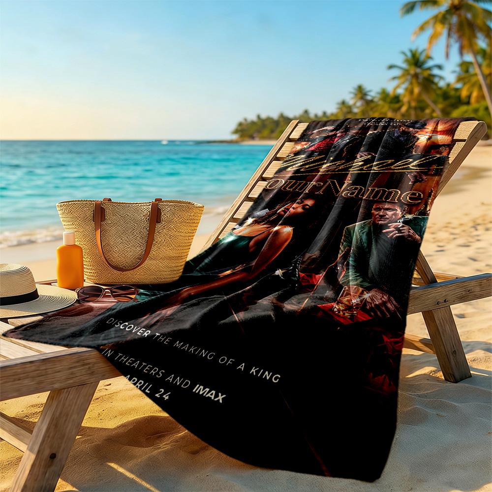 Michael Jackson Customizable Name Beach Towel High Absorbency & Quick-Dry