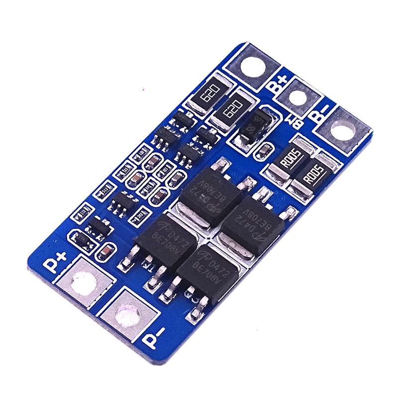 2S 10A 8.4V 7.4V 18650 Плата защиты литиевой батареи / Плата BMS PCM PCB для литий-железо-фосфатных аккумуляторов Li-ion Lipo Модуль для сборки из 2 ячеек