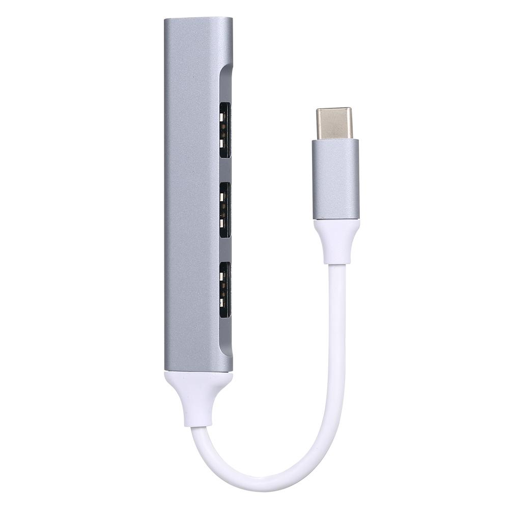 Концентратор Type-C Адаптер типа C «папа-гнездо» USB Концентратор 4-в-1 из алюминиевого сплава с портами USB2.0/USB3.0