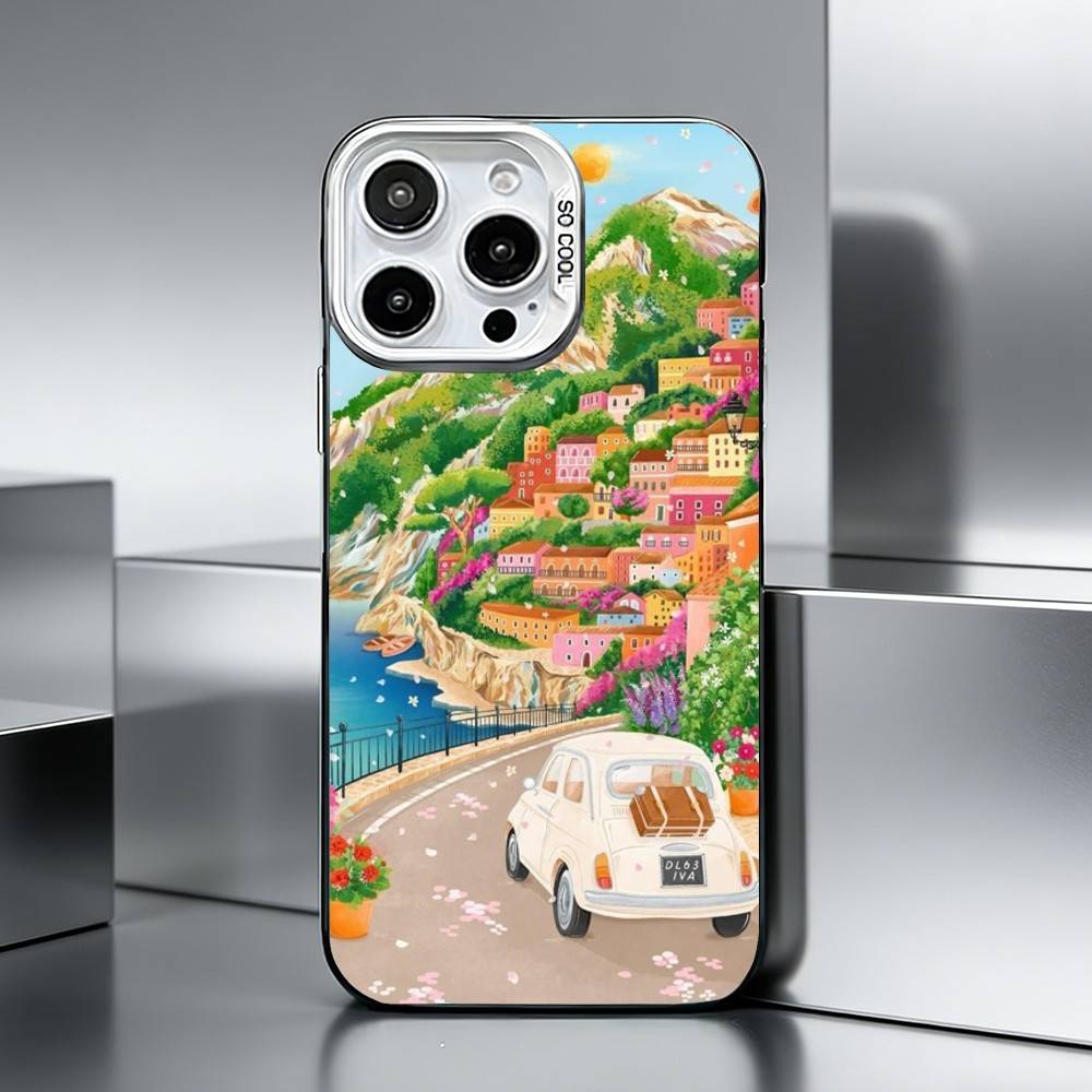 C-Cars and Distances   Phone Case For iPhone 17,16,15,14,13,12,11 Plus,Pro Max,XS,Colored silver phone case
