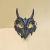 Маска Черепа для Вечеринки Длинные Зубы Демон Скелет Маска на Половину Лица Волк Дракон Тигр Ходзюу Нуэ Маска Косплей Реквизит для Хэллоуина