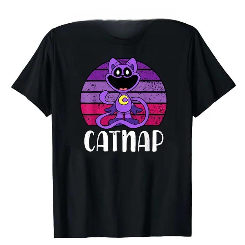 Кошачий сон Ретро Закат Кошка Мультяшная Футболка