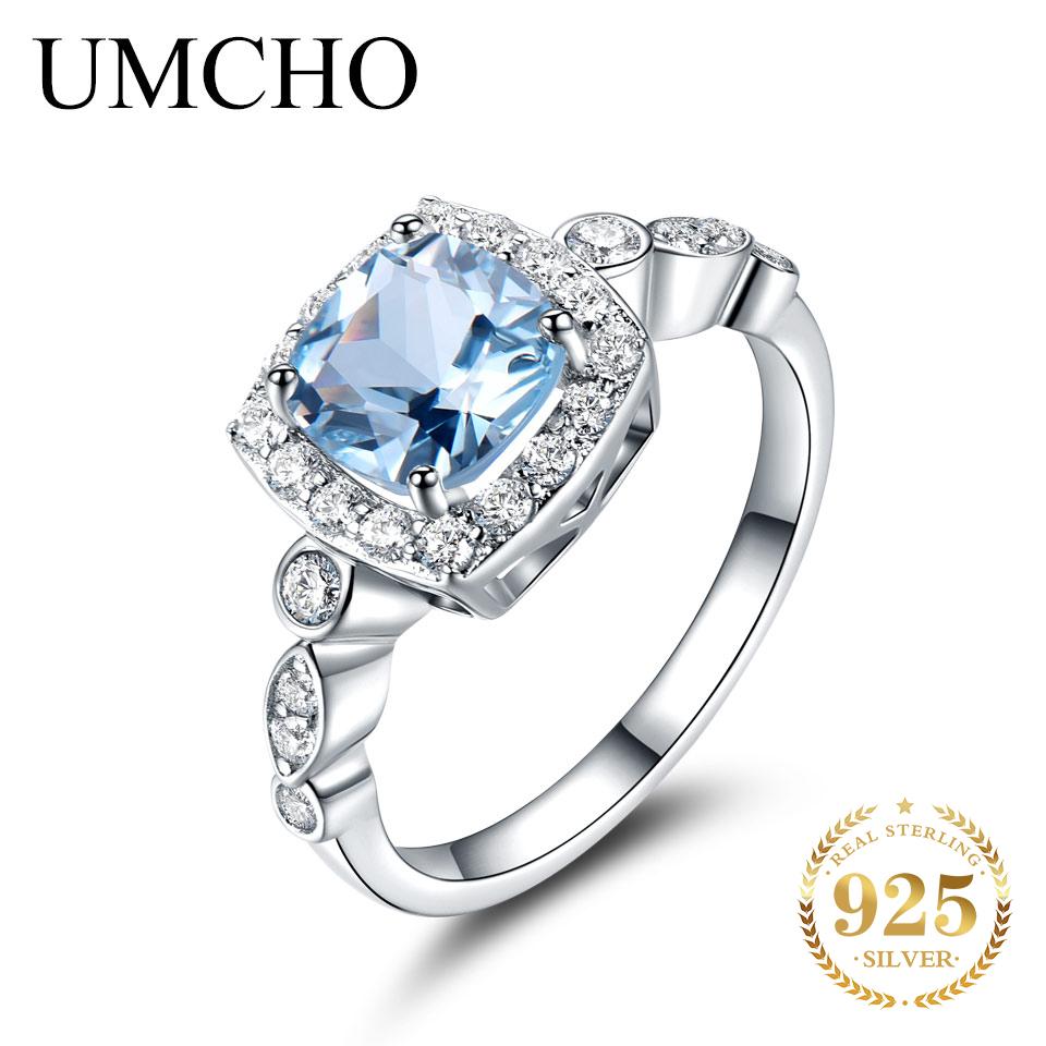 Роскошные обручальные кольца из серебра 925 пробы с небесно-голубым кубическим цирконием для женщин, модные ювелирные кольца
