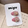 Red Plaid Children's BB Hair Clip - Cute Baby Star Hairpin Accessory