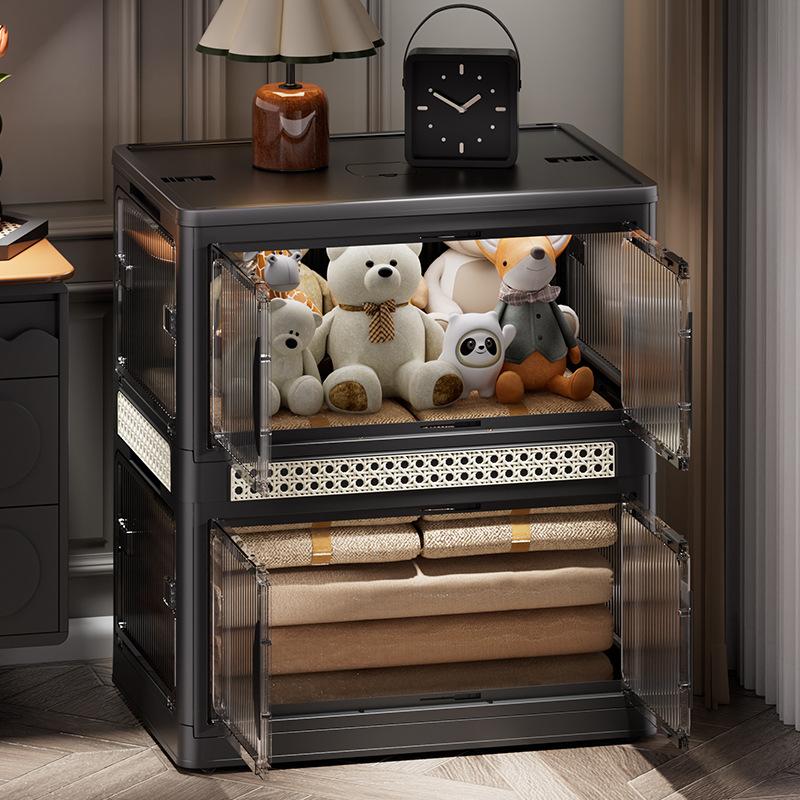 Large-capacity Storage Cabinet, Retro Clothes Sorting Storage Box, Household Seven-door Medieval Clothing Simple Locker