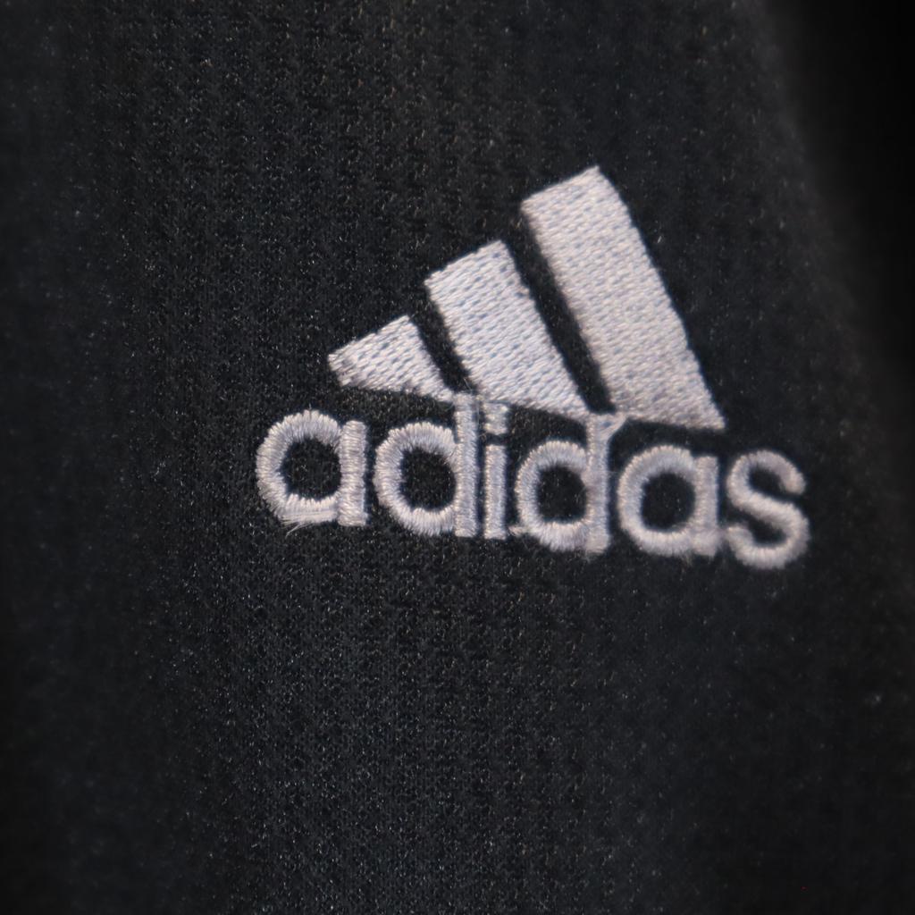 Adidas Training Track Jacket L Black Jersey 3 Lines Men's Used