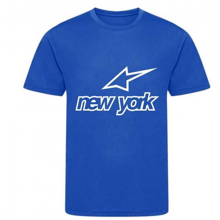 T- shirt manches courtes New York étoile bleu royal - Bleu royal