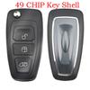 SilKY Flip Remote Control Car Key Fob ID49 Chip/4D63 CHIP 433MHz FCCID GK2T-15K601-AB/AA For Ford Transit Custom Tourneo 2015+