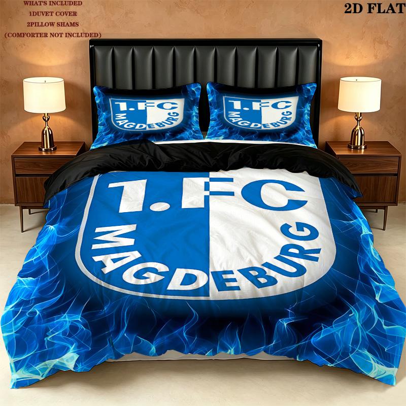 1 Fc Magdeburg Pattern Bedding Quilt Set Quilt Cover Pillowcase Home Birthday Gift(1 * duvet cover + 2 * pillowcase, without core)