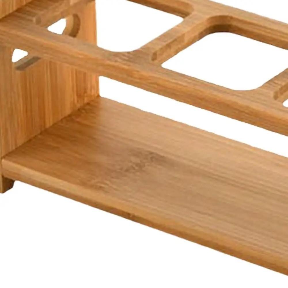 Anti-Slip Glass Oil Bottle Rack Multi-Compartment Kitchen Storage Shelf Home Storage