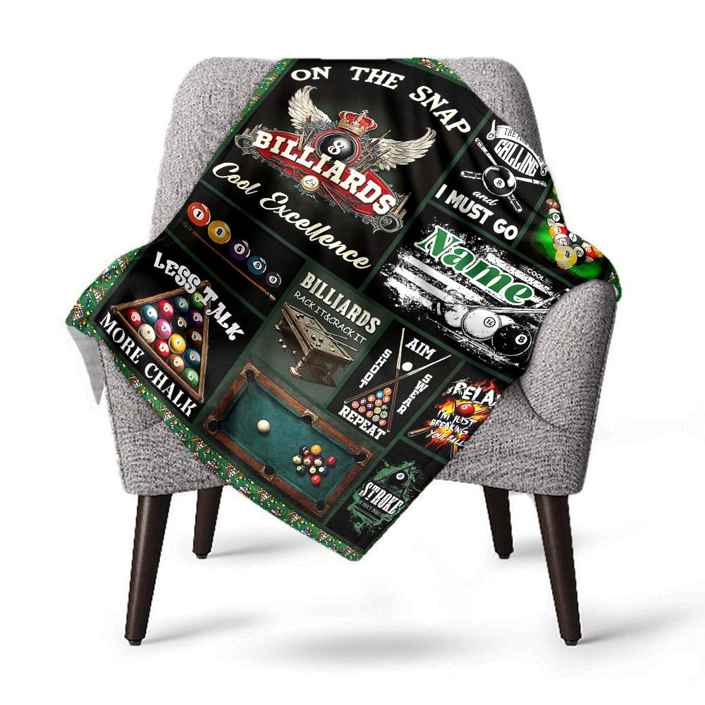 Billiards Home Customize Your Name Blankets Comfortable Soft Lightweight Allseason Multipurpose Blanket For Picnics Sofas Offices Beds Living Rooms