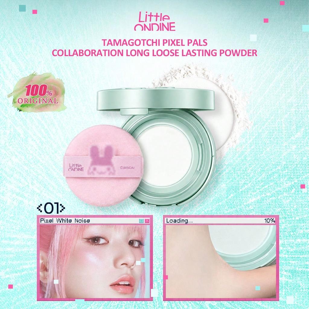 Little Ondine Tamagotchi Pixel Pals Collaboration Long Loose Lasting Powder 01/02, Oil Control, Soft Focus Finish, Fine Powder Texture