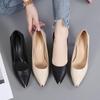 Туфли-лодочки из натуральной кожи с острым носком на шпильке - Весна/Осень 2025, Универсальные профессиональные туфли на высоком каблуке
