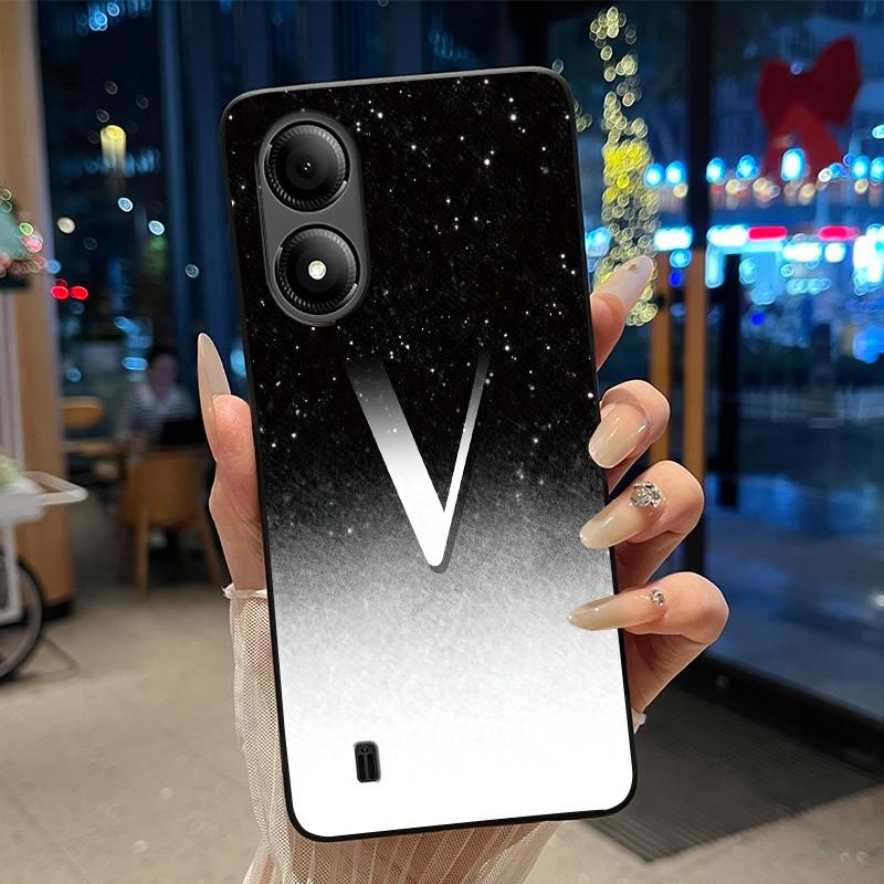 Эксклюзивный чехол для телефона со знаком зодиака и цветком для ZTE Blade A33s Мягкий силиконовый черный чехол ZTE Blade A33s Защита от царапин