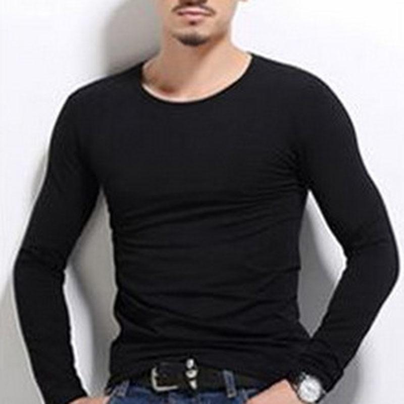 New Men's Long Sleeve Fashion Slim Fit Solid Color Sport Bottoming T-shirts Premium Quality And Superior Comfort