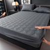 1 шт. Водонепроницаемый чехол-протектор для матраса однотонный стеганый с геометрическим узором, из утолщенной прочной ткани для дома и общежития, гладкая текстура